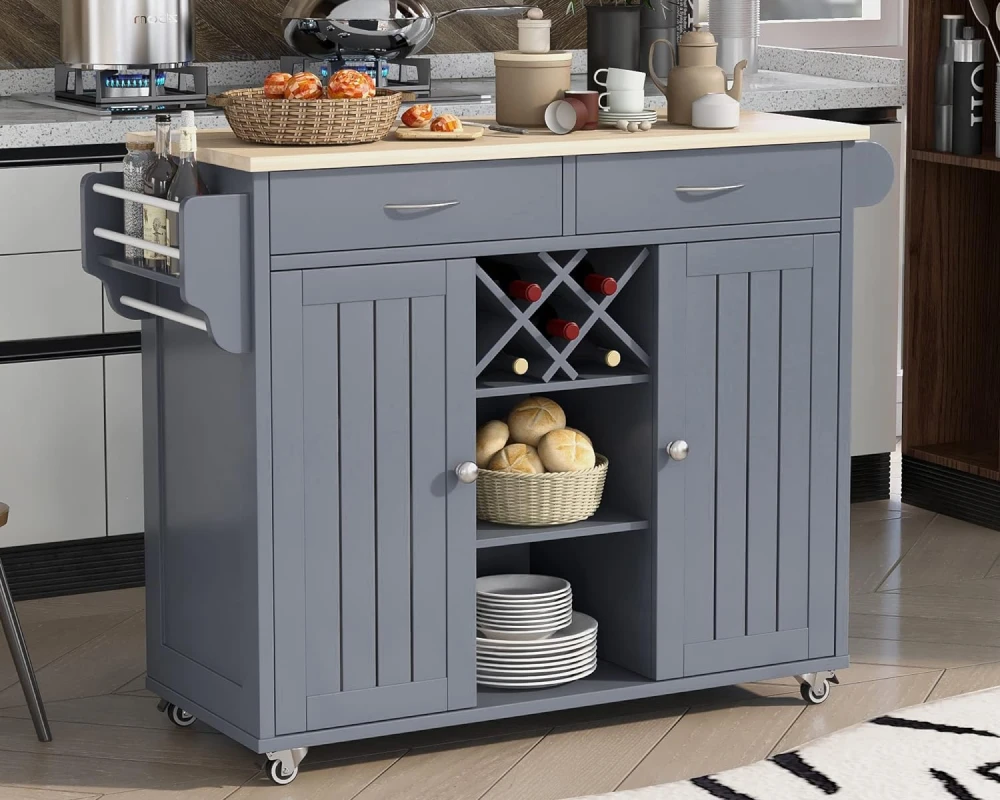 kitchen utility cart on wheels